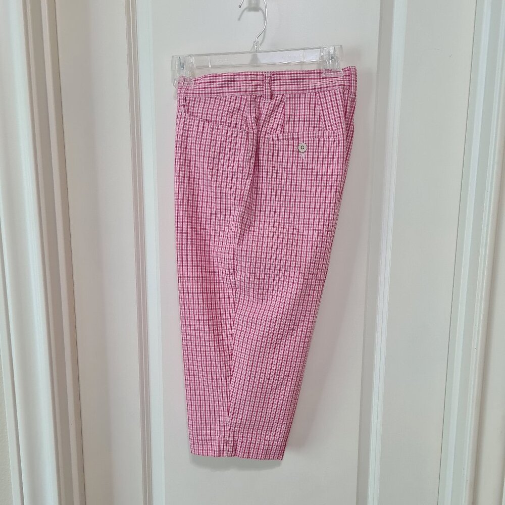 Lee Khakis Plaid Gingham Capris, 6P